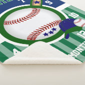 Milestone Baby Blanket - ⚾ Baseball Sport 2 Sherpa Deken (3/4)