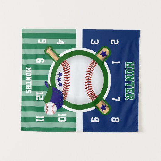 Milestone Baby Foto Prop Baseball ⚾ Sport 2 Wandkleed (Voorkant (horizontaal))