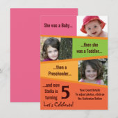 Milestone Birthday - Girls Kaart (Voorkant / Achterkant)