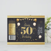 Milestone Birthday Gold Black Chip Bag Wrappers (Staand voorkant)