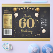 Milestone Birthday Gold Black Chip Bag Wrappers Flyer (Enkel)