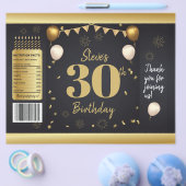 Milestone Birthday Gold Black Chip Bag Wrappers Flyer (Enkel)