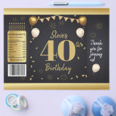 Milestone Birthday Gold Black Chip Bag Wrappers Flyer (Enkel)