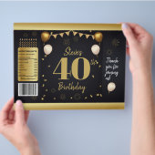 Milestone Birthday Gold Black Chip Bag Wrappers Flyer (Hand)