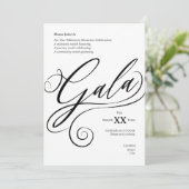 Milestone Gala Invitation Kaart (Staand voorkant)