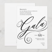 Milestone Gala Invitation Kaart (Voorkant / Achterkant)
