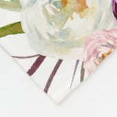 Milestone Growth Tracker waterverf roze bloemen Fleece Deken (Hoek)