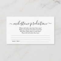 Milestone Prediction Baby shower Invitation Simple