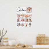 Milestone verjaardagsbord, printbare baby's eerste poster (Keuken)