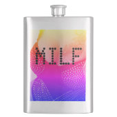 Milf Flask Hot Pink & Zilveren borst. Flacon (Voorkant)