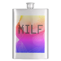 Milf Flask Hot Pink & Zilveren borst.