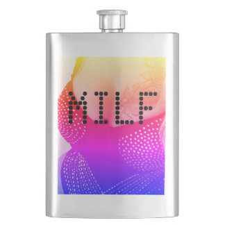 Milf Flask Hot Pink & Zilveren borst. Flacon