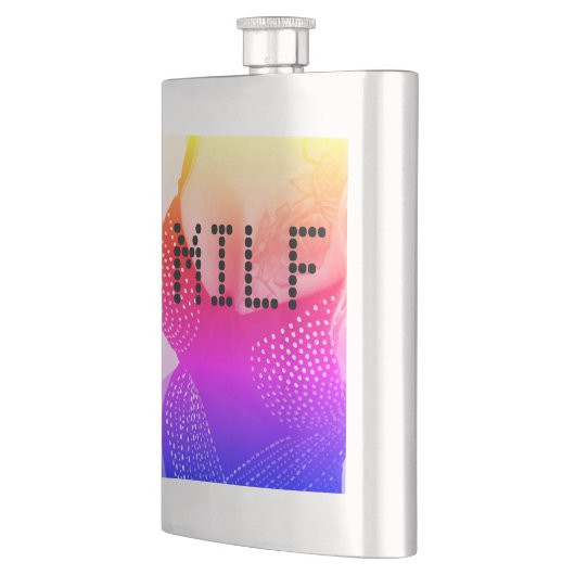 Milf Flask Hot Pink & Zilveren borst. Flacon (Links)