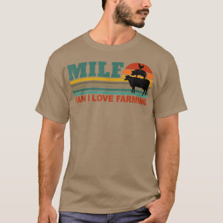 MILF-Man I Love Farming Funny Farmer Farming Retro T-shirt