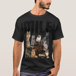 Milf Man I Love Felines Pixel T-shirt