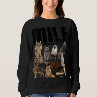 Milf Man I Love Felines Pixel Trui