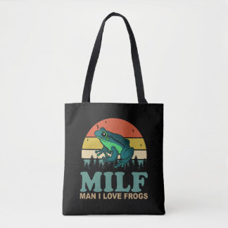 MILF Man I Love Frogs Funny Amphibian Frog Lovers Draagtas
