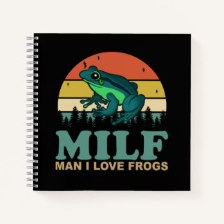 MILF Man I Love Frogs Funny Amphibian Frog Lovers Notitieboek