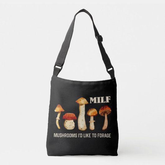 Milf paddenstoelen die ik graag zou willen foerage crossbody tas (Voorkant)