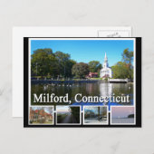 Milford Connecticut Multiview Briefkaart (Voorkant / Achterkant)