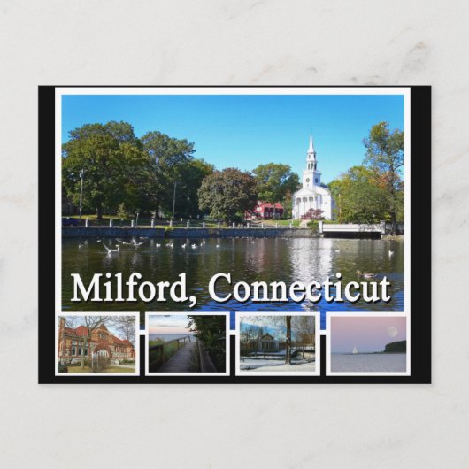 Milford Connecticut Multiview Briefkaart (Voorkant)
