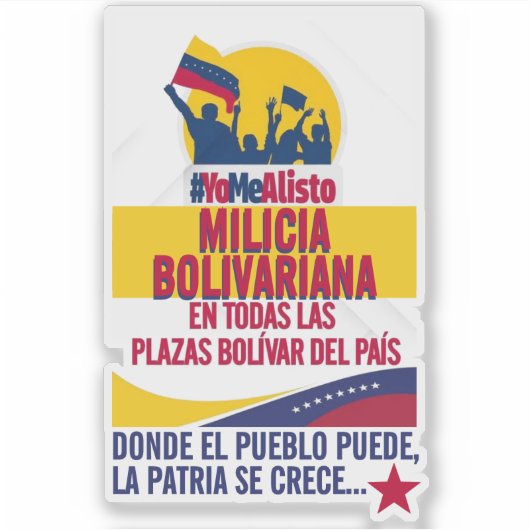 MILICIA BOLIVARIANA STICKER (Voorkant)