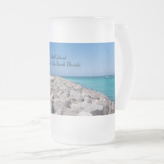Milieu de l'île Shell Jetty Frosted Mug (Devant droit)