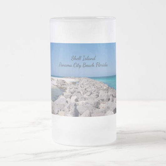 Milieu de l'île Shell Jetty Frosted Mug (Centre)