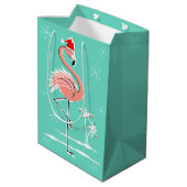 Milieu de sac de cadeau de Flamant rose de Noël (Dos Angle)