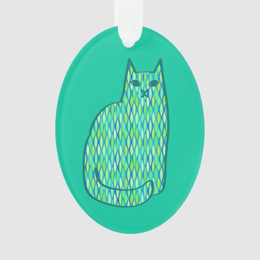Milieu du siècle moderne Chat, Mint et Lime Vert (devant)
