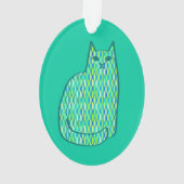 Milieu du siècle moderne Chat, Mint et Lime Vert (dos)