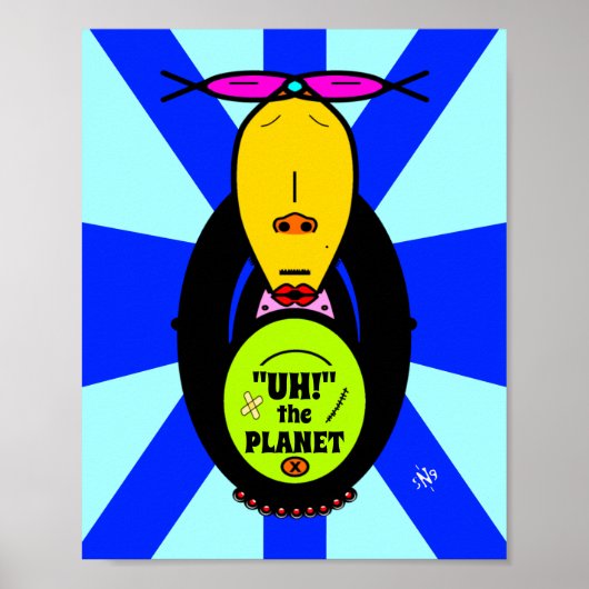 Milieu en aap mascot v1 poster (Voorkant)