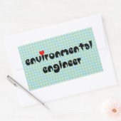 Milieu Engineer Hart Rechthoekige Sticker (Envelop)