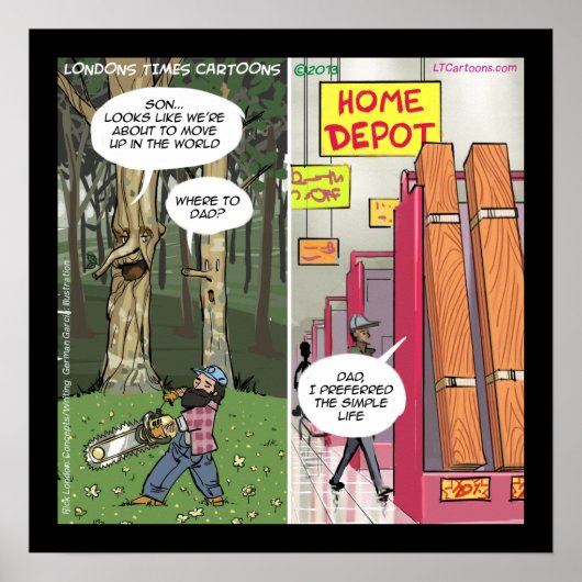 Milieu: Het opwaartse mobiele Poster Trees Funny (Voorkant)