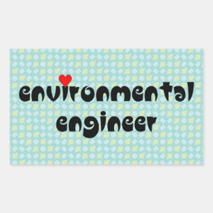 Milieu-ingenieur Hart Rechthoekige Sticker