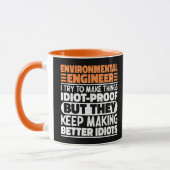 Milieu-ingenieur Ik probeer dingen grappig te make Mok (Links)