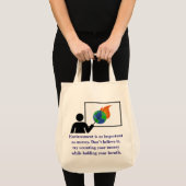 Milieu is even belangrijk als de monetaire - klima tote bag (Voorkant (product))