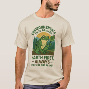 Milieu Kikker Brigade – Eerst de Aarde, Altijd T-shirt