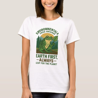 Milieu Kikker Brigade – Eerst de Aarde, Altijd T-shirt