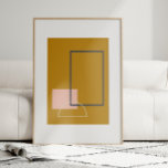 Milieu minimaliste du milieu du siècle moderne, mo<br><div class="desc">Ajoutez une touche de sophistication à votre espace grâce à cette affiche minimaliste d'art abstrait moderne du milieu du siècle. Doté de formes géométriques audacieuses, jaune moutarde, rose et marine, ce design capte les lignes épurées et l'atmosphère rétro de l'esthétique du milieu du siècle. Idéal pour un décor maison moderne,...</div>
