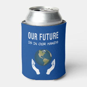 Milieu onze toekomst ligt in onze handenplank blikjeskoeler