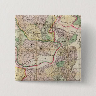 Milieu van Boston Vierkante Button 5,1 Cm