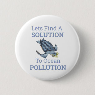 milieubericht verontreiniging oceaan ronde button 5,7 cm
