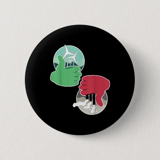 Milieubescherming hernieuwbare energie windenergie ronde button 5,7 cm (Voorkant)