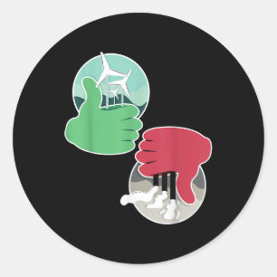 Milieubescherming hernieuwbare energie windenergie ronde sticker