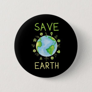 Milieubescherming Klimaatbescherming Dier Ronde Button 5,7 Cm