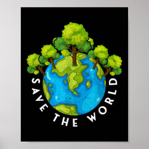 Milieubescherming redt de wereld poster