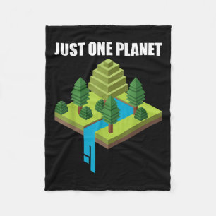 Milieubescherming Retro Alleen Planeet Klimaat Fleece Deken