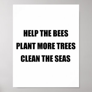 Milieubescherming - Save the Bees, Plant Mo Poster