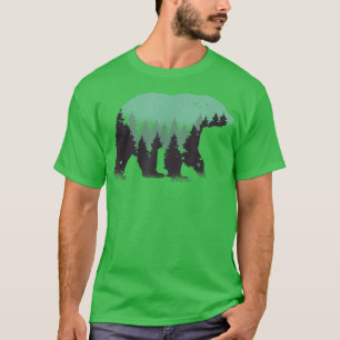 Milieubescherming van het Beer van hout T-shirt